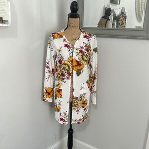 Floral Print Cardigan